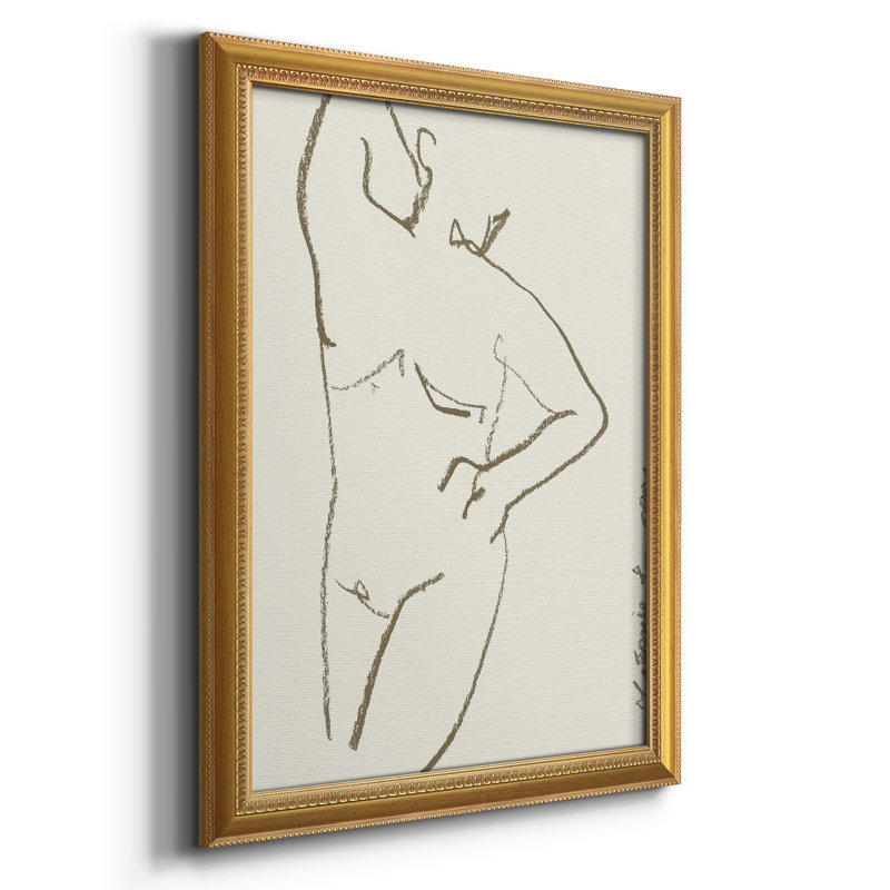 Toi et moi II - imprimé, H 20 po x l 16 po x P 2,5 po, Encadrement doré antique