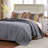 Katy Stripe Cotton Reversible Quilt Set-1842665723