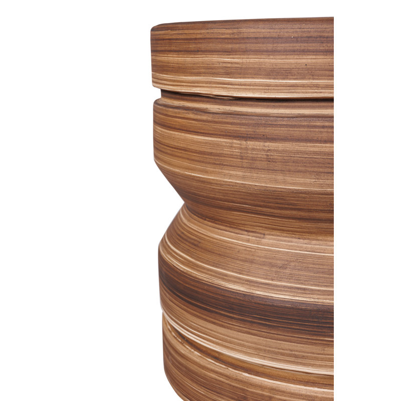 Provenance Signature Outdoor Round Side Table, Brown