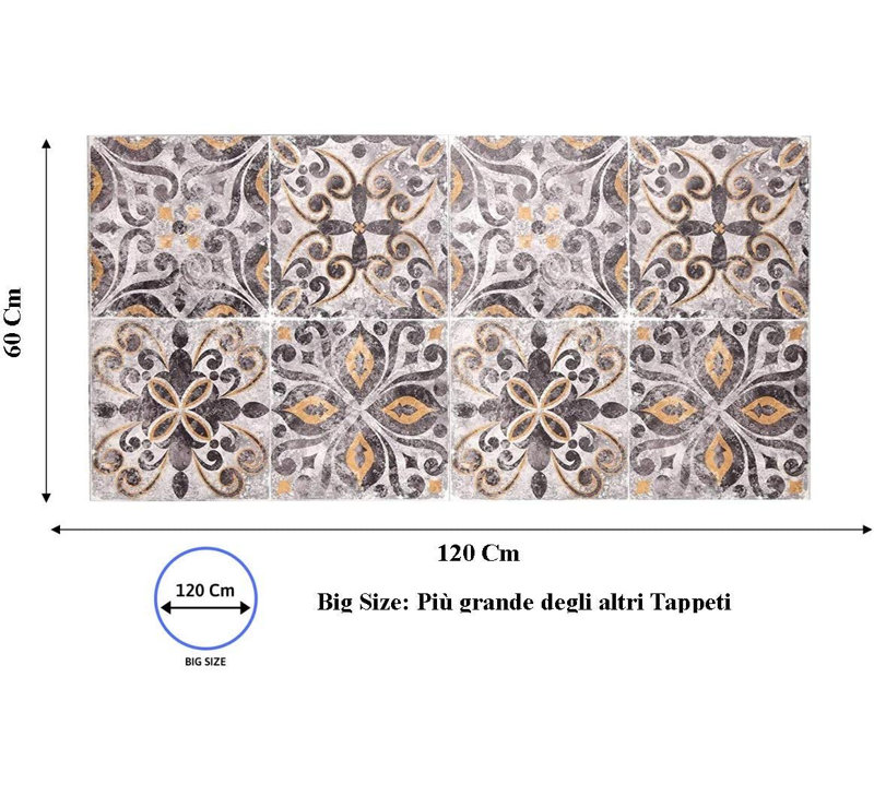 Omarion Non-Slip Indoor Doormat, 60cm W x 120cm L