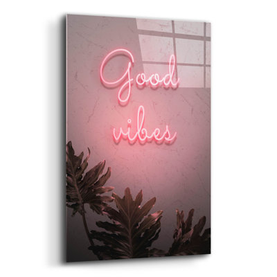 " Good Vibes In Neon Pink " by Epic Portfolio