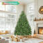 Arbre de Noël artificiel 7 pi 7 pi, arbre complet à charnière non éclairé de qualité supérieure avec 2231 branches, support en métal, structure à charnières, arbre de Noël de fête facile à assembler pour la maison, le bureau, la fête