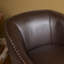 Fauteuil club en cuir reconstitué brun-984817623