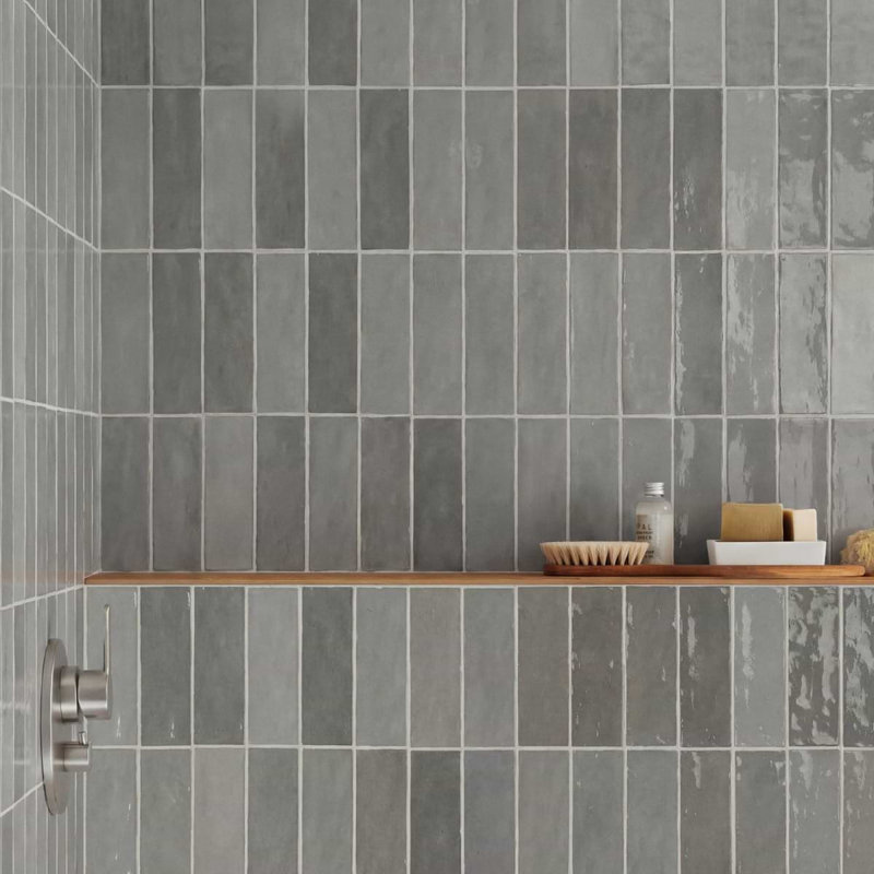 Portmore 3x8 Glazed Ceramic Tile, Gray