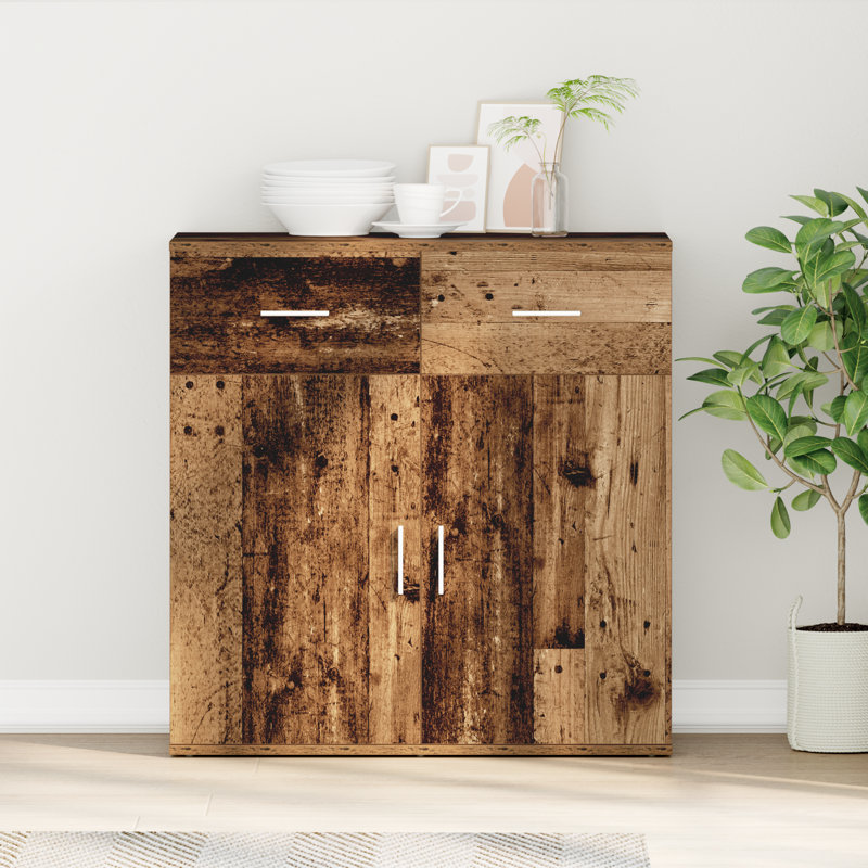 Sideboard 79 X 38 X 80 Cm Engineered Wood, Old Wood