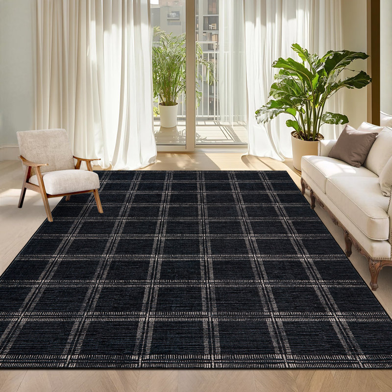 Area Rug, Rectangle 160 x 230 cm, Black