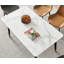 Plateau de table en pierre frittée blanche avec table en bois massif pour la salle à manger / cuisine-1477669787