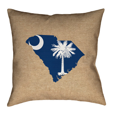 Coussin décoratif à drapeau south caroline
