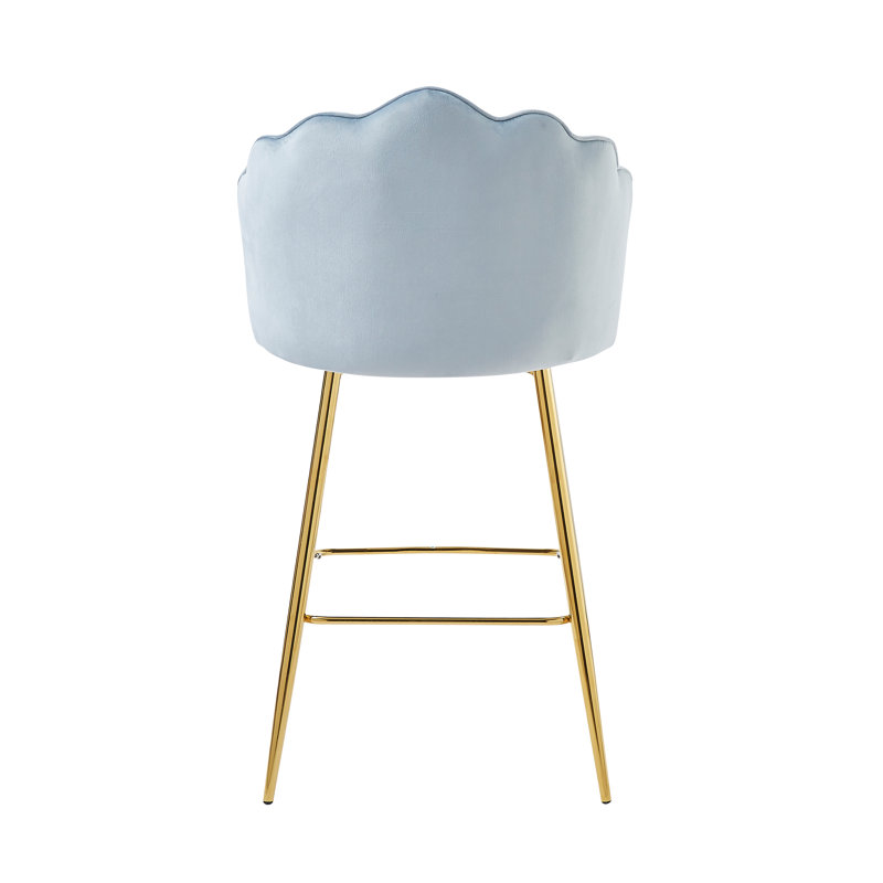 Sahuarita Upholstered Counter Stool, Light Blue