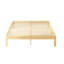 Cadre de lit plateforme robuste en bambou de 45,7 cm (18 pouces), structure en bois massif avec support à lattes métalliques, aucun sommier requis, silencieux-555299402-786276874