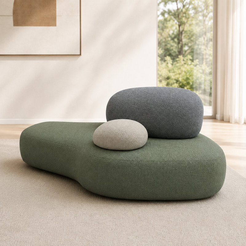 Cobblestone Modular Couch, Large-Light Green