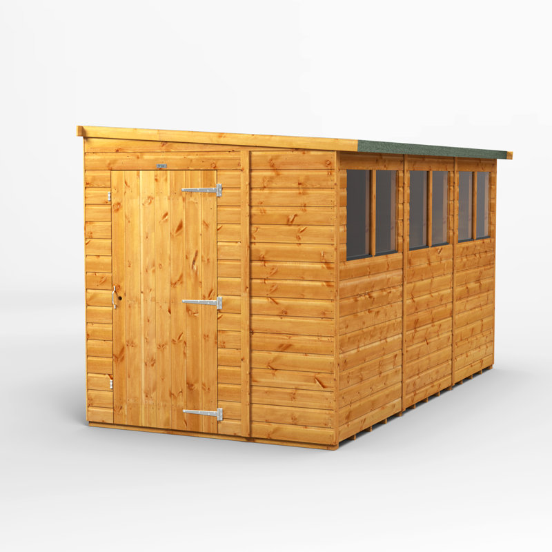 Powersheds 12 x 6ft Timber Tongue & Groove Pent Garden Shed