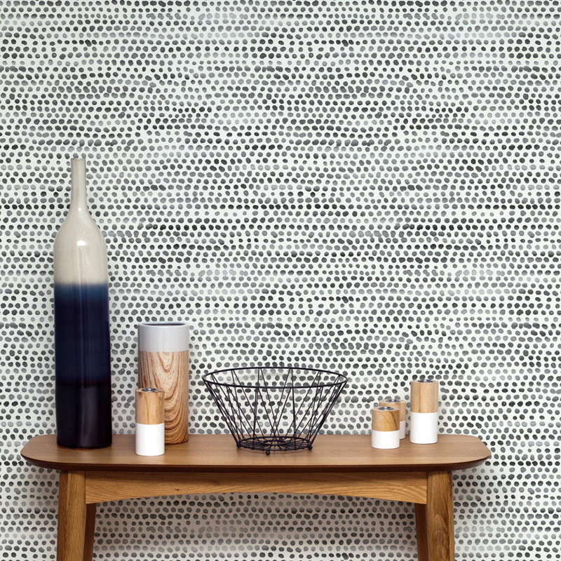 Jacques 16.5' L x 20.5" W Peel and Stick Wallpaper Roll, Coral