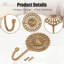 Crochets muraux en laiton massif Boho