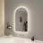 40 Inch Arch LED Front and Backlit Wall Mirror in Satin Gold-1347360997-1347360995