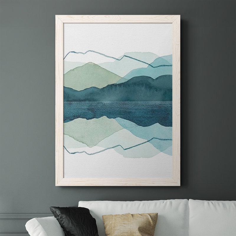 «Icicle Range II», reproduction sur toile encadrée, Cadre blanc, H 43,5 po x l 31,5 po x P 1 po