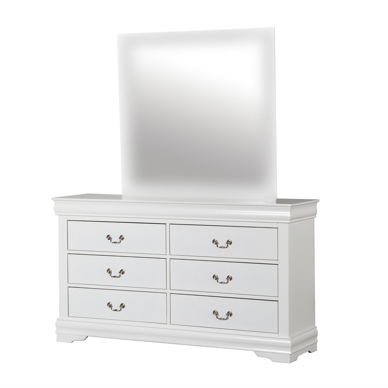 Commode transitionnelle l 58 po, blanc, Blanc