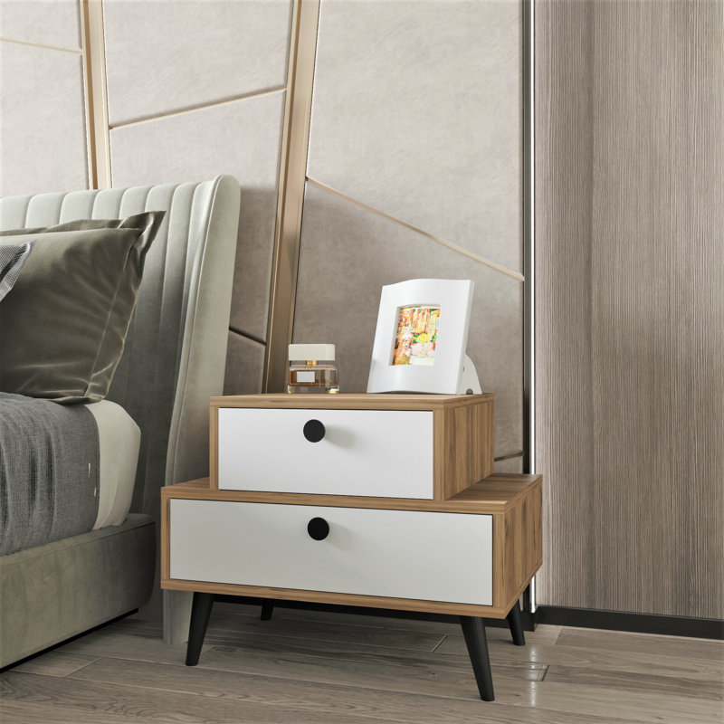 Williamsburg 63.2cm W Manufactured Wood Bedside Table