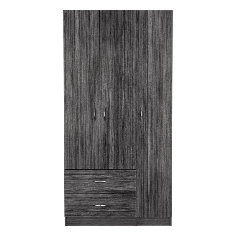 Armoire trois portes Clark, chambre, Gris