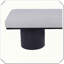 Banc contemporain rembourré avec pieds épais-1654192488
