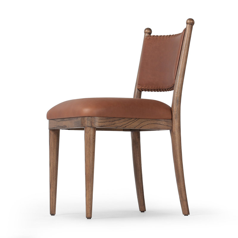 Bella Leather Upholstered Dining Chair, Brown