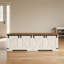 59" storage chest, extra large storage trunk with 2 safety hinges, farmhouse wooden box bench, lift-top organizer chest, entryway trunk for bedroom, living room, white and brown-477981970