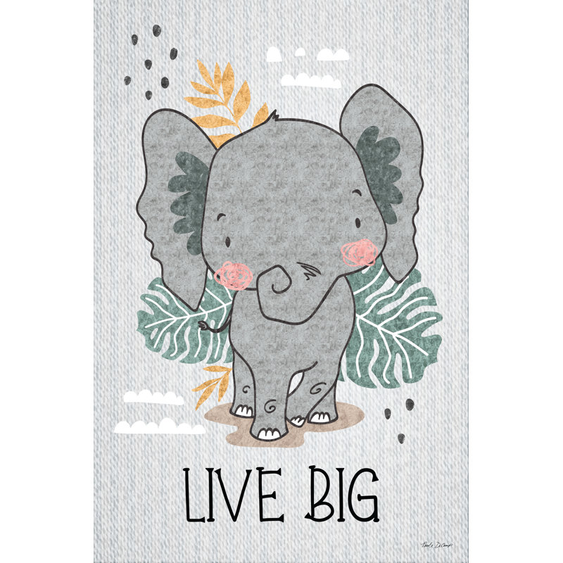 Live Big par Nicole DeCamp, H 36 po x l 24 po, Cadre simple érable érable