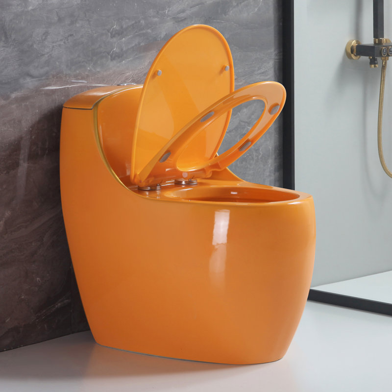 Toilette une pièce à hauteur de chaise avec toilette allongée à fixation simple au sol 1,6 GPF avec siège à fermeture douce