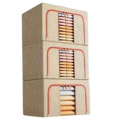 Ensemble de bacs de rangement pliables en tissu