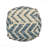 Wool & Cotton Upholstered Pouf Ottoman