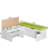 L-Shaped Corner Shoe Bench With Large Capacity Storage & Optional Cushions in Multiple Colors-613244341