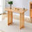 Raul Rubber Wood Dining Table with Imitation Rattan Legs-815006944