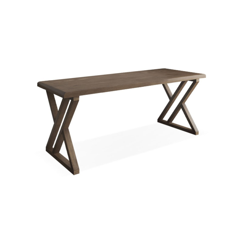 Bureau d'écriture rectangulaire en bois massif de couleur châtaignier clair, H 29,53 po x l 62,99 po x P 23,62 po