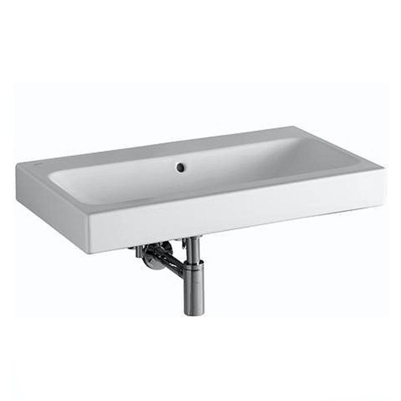 White Ceramic Rectangular Bathroom Sink