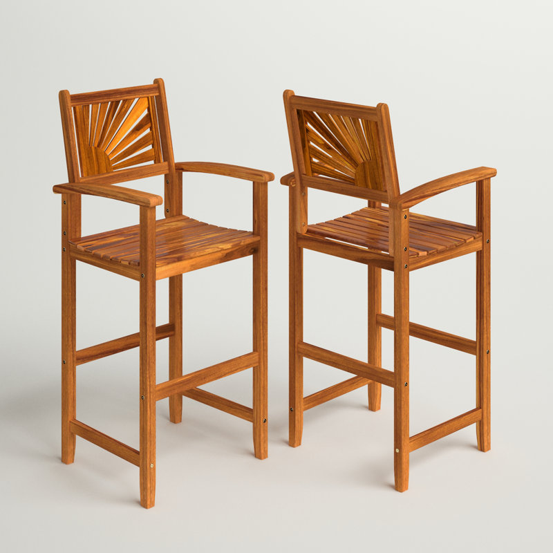 Constance Acacia Outdoor 29.5'' Bar Stool