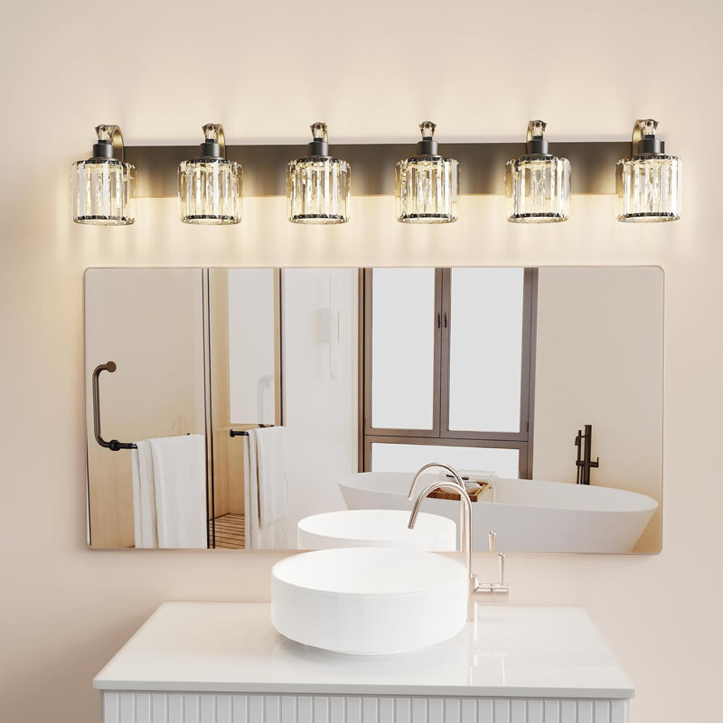 6 - Luminaire de salle de bain à intensité variable en cristal