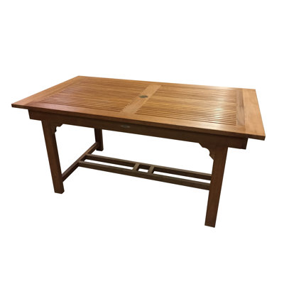 Extendable Rectangular Teak Outdoor Dining Table