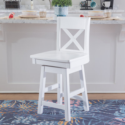 Delph Solid Wood Swivel Counter Stool