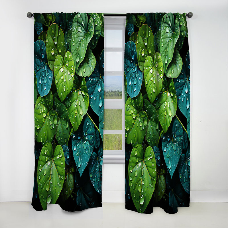 Bludovice - Rideau jungle - Rideau occultant sans motif - 1 panneau, L 52 po x L 90 po