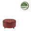 Repose-pieds rond en similicuir Kody-215156233