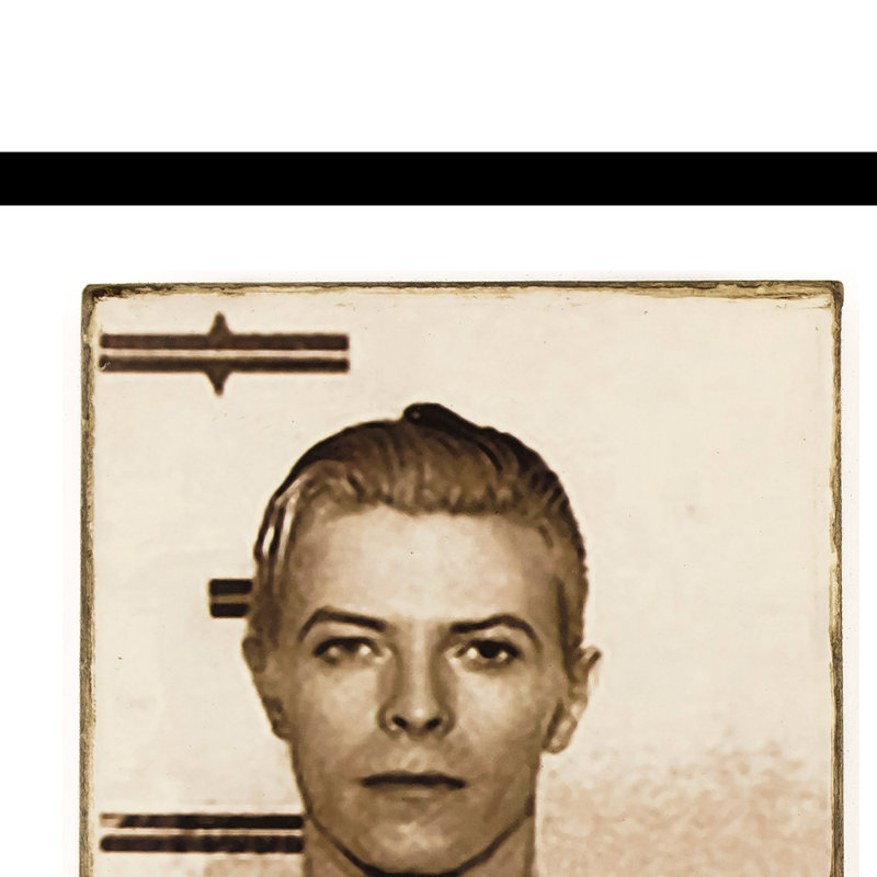 David Bowie - Mugshot - impression encadrée 14 x 18
