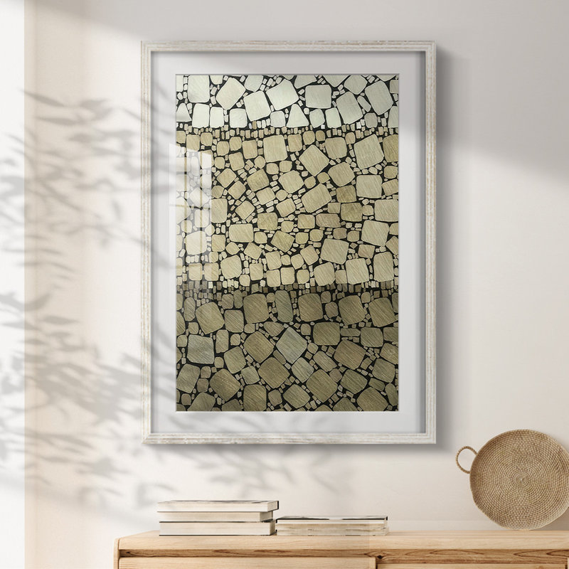 Bedrock I - Impression encadrée, H 28,5 po x l 20,5 po, Blanc