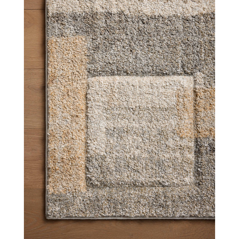 Manali Stone / Wheat Area Rug, Rectangle 6'7" x 9'2"