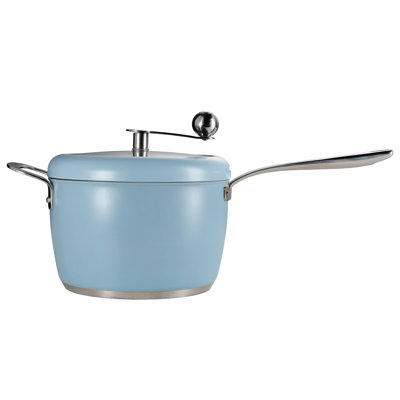 Tramontina Golden Pop Popcorn Maker, 5.5-Quart Stainless Steel Stovetop Popcorn Popper, Blue