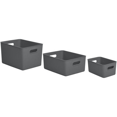 Ribbed Plastic Box Set