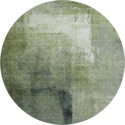 Premium Machine Washable Prisco Green Rug