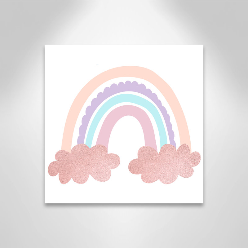 Arc-en-ciel 2, H 16 po x l 16 po x P 1,5 po, Toile