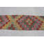 Tapis de couloir rétro kilim turc rétro offrant une pièce remarquable pour votre maison