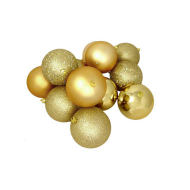 16 oz. Metallic Gold Personalized Christmas Ornaments Solid Color