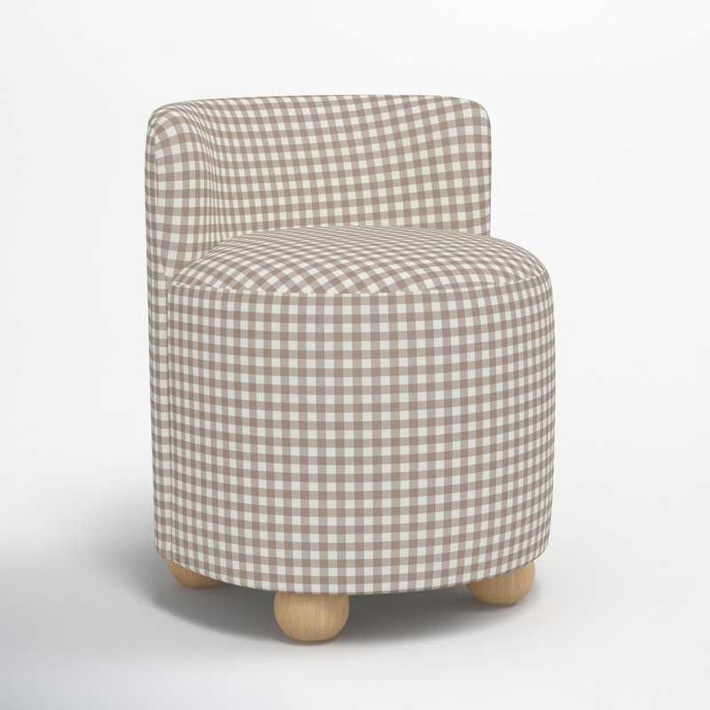 Andi Vanity Chair, Classic Gingham Tan
